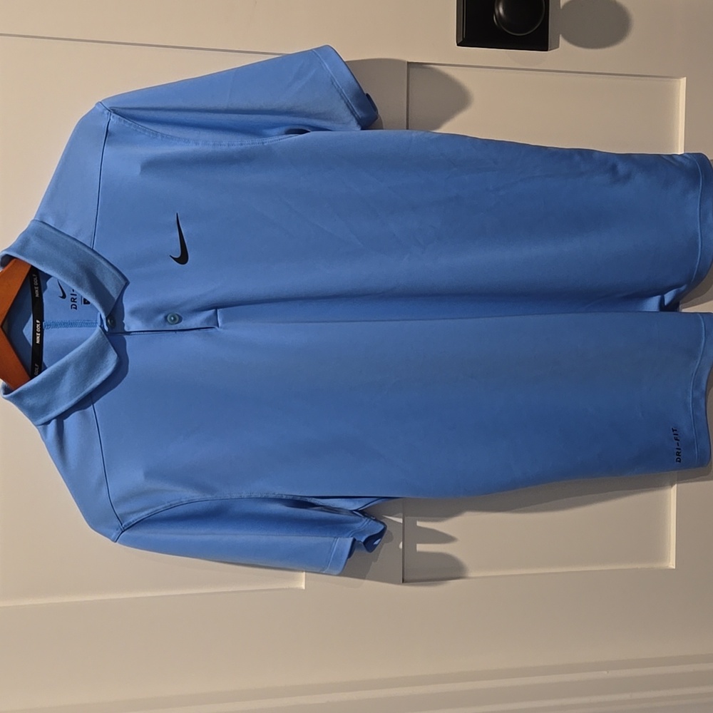 NIKE Dri-Fit Men’s Golf Shirt M Blue
